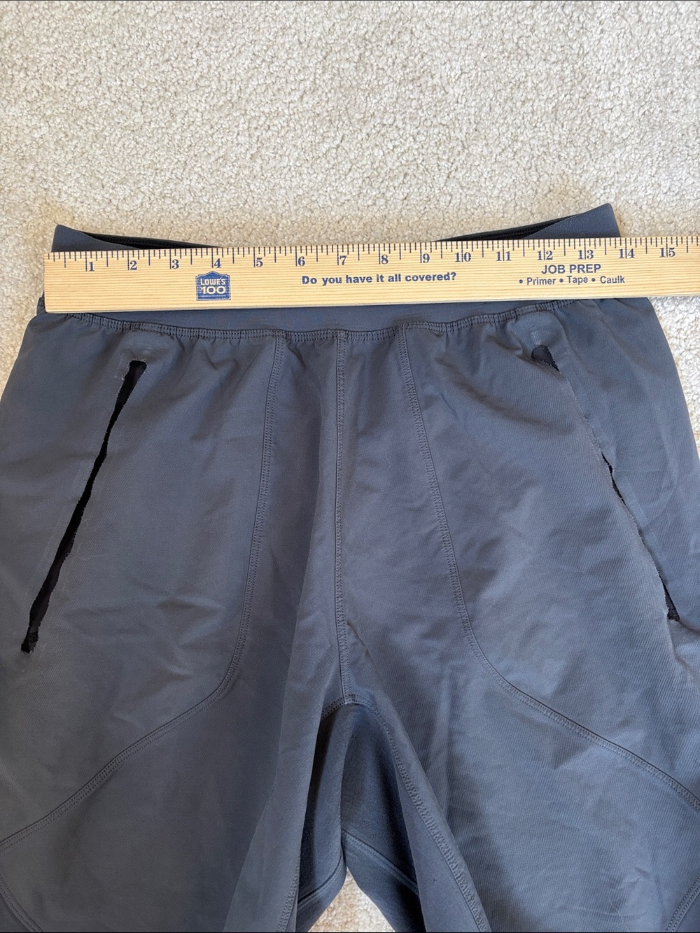 Lululemon Performance Stretch Workout Gym Run Comfort Shorts Gray Mens Medium - Picture 9 of 14